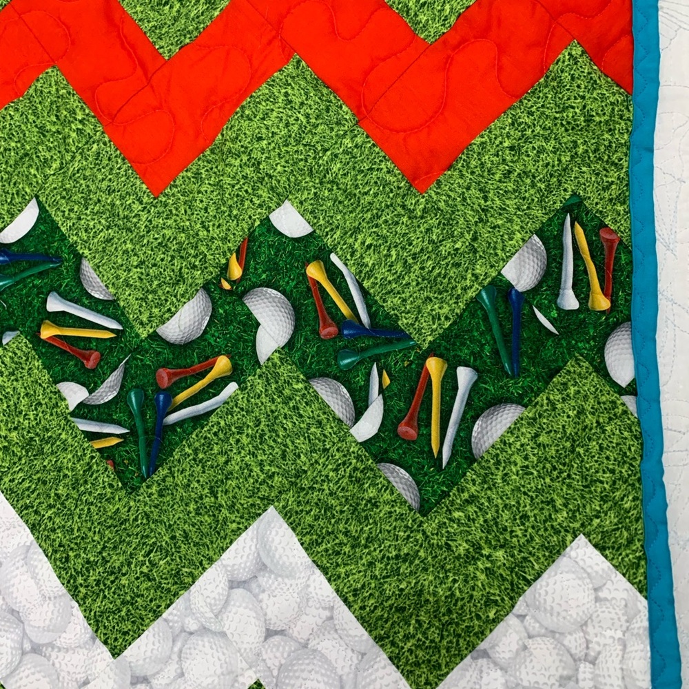 Homemade quilt made for the golfer in your life!!